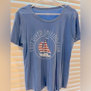 Jcrew garment dyed distressed Sailing T